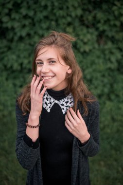 Güzel genç kız closeup