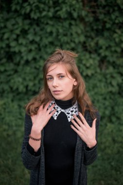 Güzel genç kız closeup