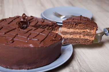 Çikolatalı kek Prag. Homemade pişirme.