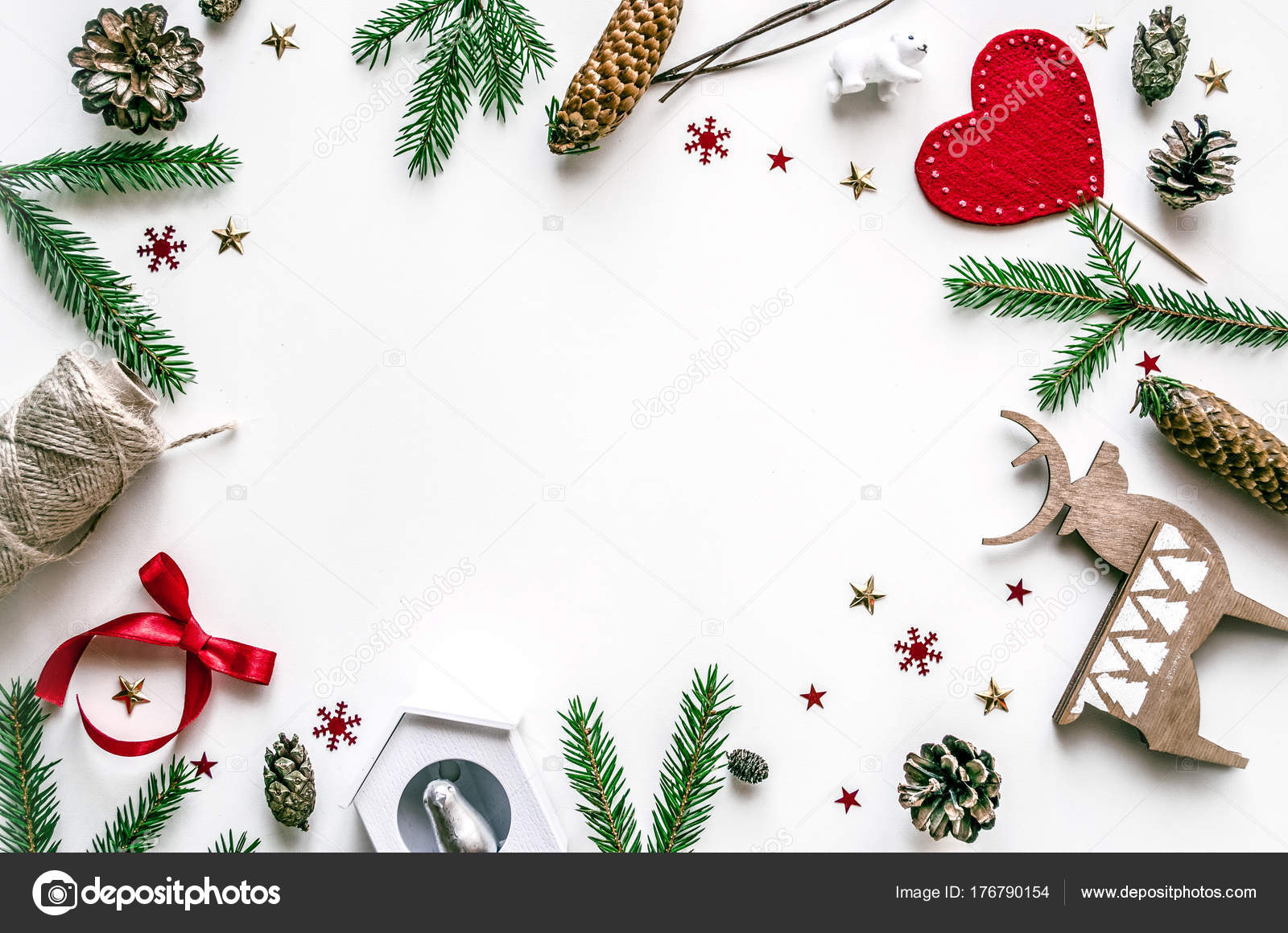 Christmas frame made from fir branches and Christmas toys. Preparation for the New Year. Christmas background for presentation of work or text. Stock Photo by ©ketriket 176790154 Christmas frame made from fir branches and Christmas toys. Preparation for the New Year. Christmas background for presentation of work or text. Stock Photo by ©ketriket 176790154
