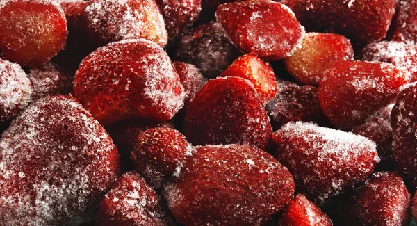 Panorama Fresas Frescas Congeladas —  Fotos de Stock