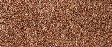 Flax grain panorama. View from above. clipart