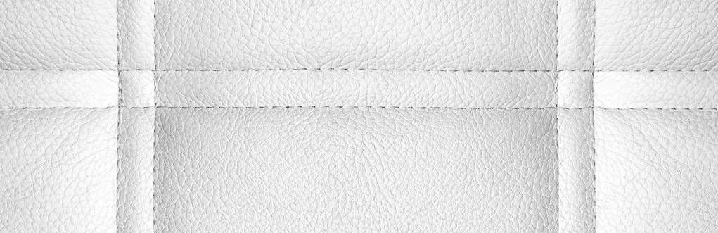 White leather with lines and embroidery background texture. Panorama. Large format. Banner.