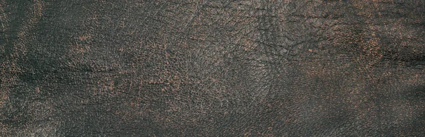 Altes Braunes Leder Hintergrund Und Textur Panorama — Stockfoto