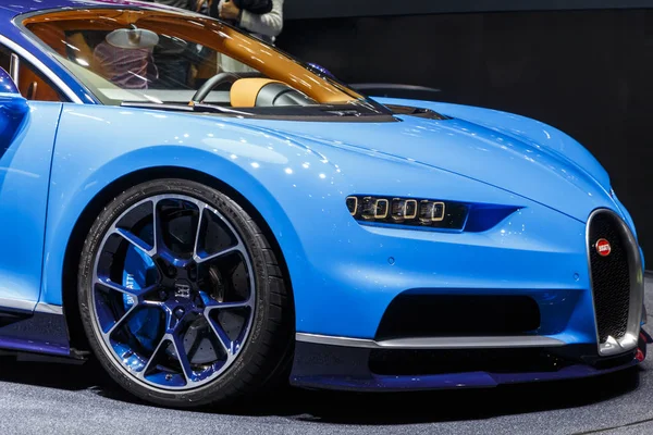 Genf, Svájc - március 2016: Bugatti Chiron — Stock Fotó