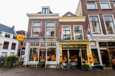 Gouda, Hollanda - 2019 dolayları: Peynir Dükkanları Kaaswinkeltje