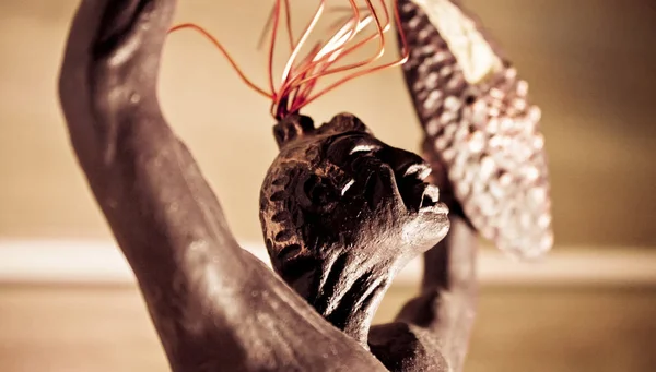 Άγαλμα του Ogum. Θεότητα του πολέμου, θάρρος, προστάτης των ναούς, σπίτια και μονοπάτια — Φωτογραφία Αρχείου