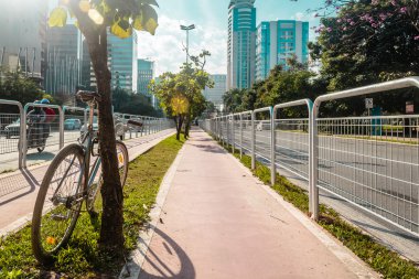 Sao Paulo, Brezilya (Brezilya, sokaklarında bisiklet yolu)