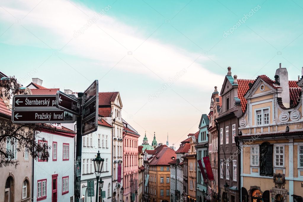 Buildings and Streets of Prague, Czech Republic