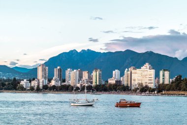 Kitsilano plaj Vancouver, Kanada'da İngilizce Bay view