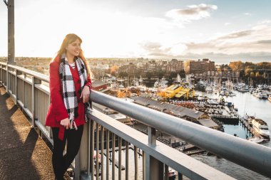Vancouver, Kanada Granville Island yakınındaki kız
