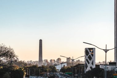 Avenue 23 Mayıs (Avenida 23 de Maio), Sao Paulo, Brezilya (Br