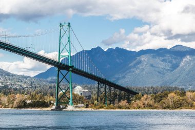Lions Gate Bridge in Vancouver, BC, Canada clipart