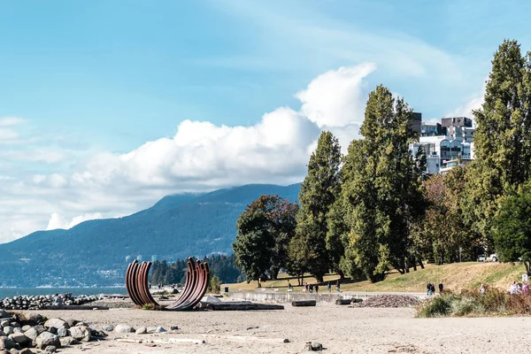 Sunset Beach i Vancouver, Kanada — Stockfoto