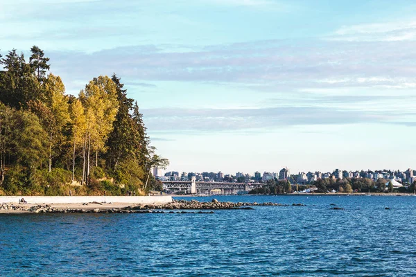 Парк Стэнли и море в Ванкувере, Канада — стоковое фото