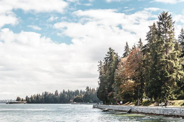 加拿大卑诗省温哥华的赤柱公园及海堤 — 图库照片