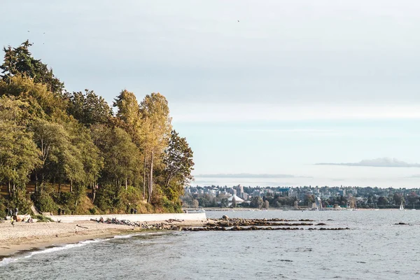 Stanley Park en de zeedijk in Vancouver, Bc, Canada — Stockfoto