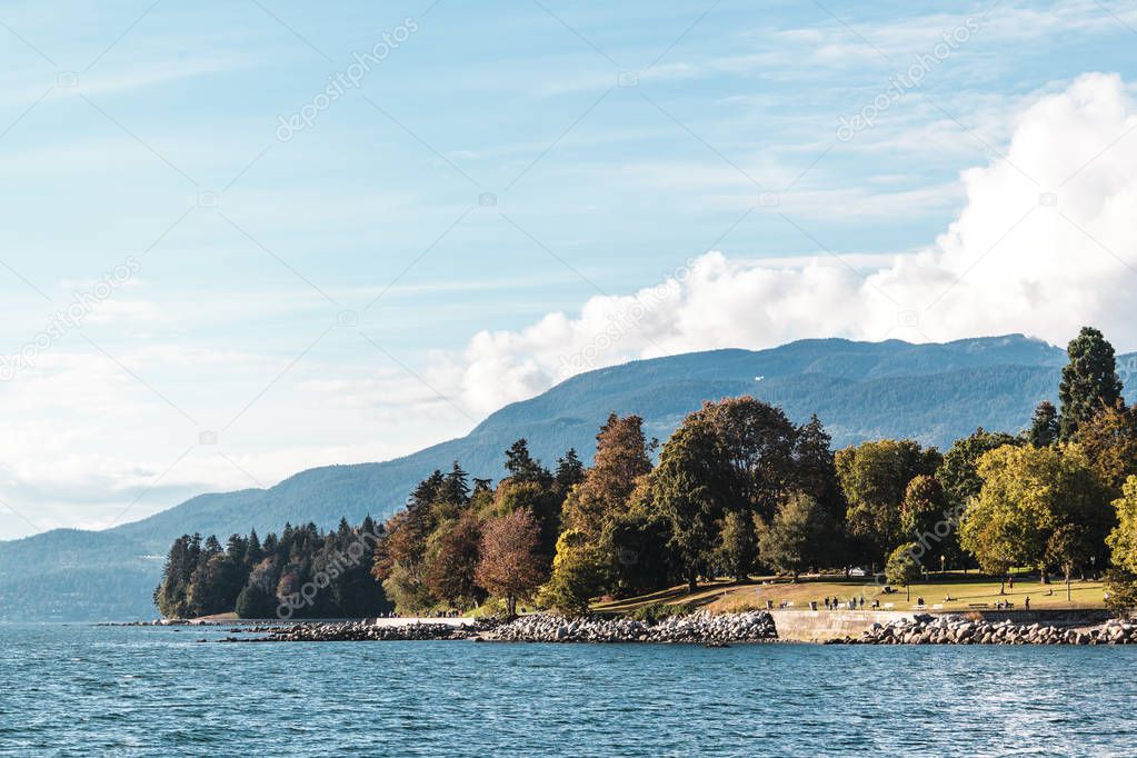 Stanley Park and the sea in Vancouver, Canada