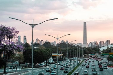 Avenue 23 Mayıs (Avenida 23 de Maio) San Paulo trafik. 