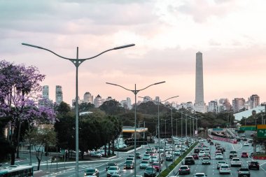 Avenue 23 Mayıs (Avenida 23 de Maio) San Paulo trafik. 