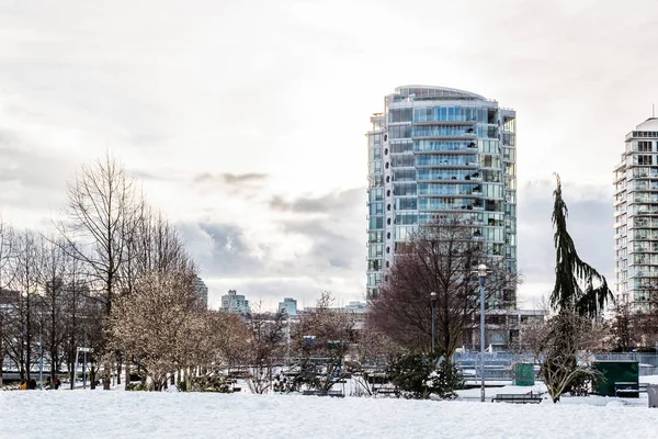 Vancouver covered in snow, BC, Canada — Stock Photo, Image