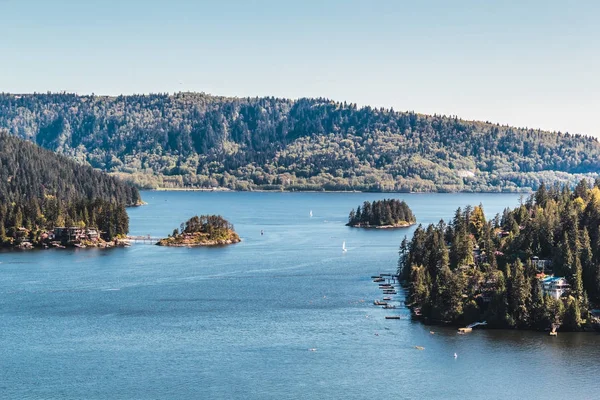 Vista de Belcarra de Pedreira Rock em North Vancouver, BC, Canadá — Fotografia de Stock