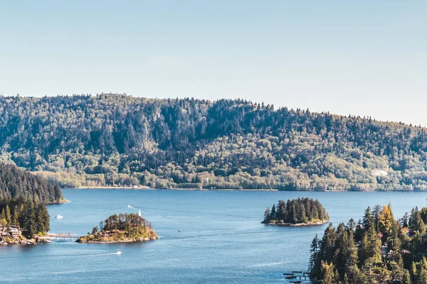 Belcarra uitzicht vanaf Quarry Rock op North Vancouver, Bc, Canada — Stockfoto