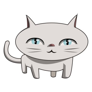 Şirin kedi çok şirin ve tatlı kahverengi kedi gösteren bir vektör görüntüsü var.