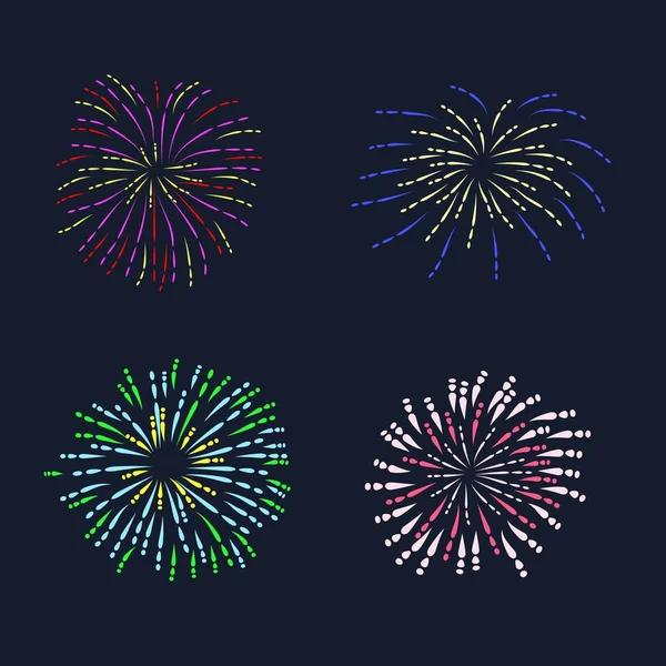 Цветной Фейерверк Новым Годом — стоковый вектор