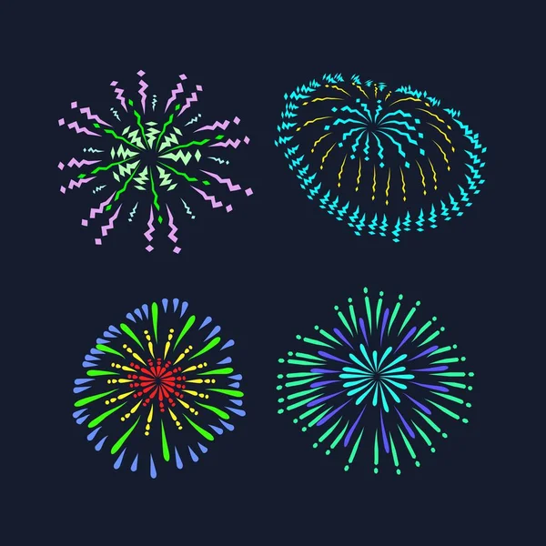 Farbenfrohes Feuerwerk Frohes Neues Jahr — Stockvektor