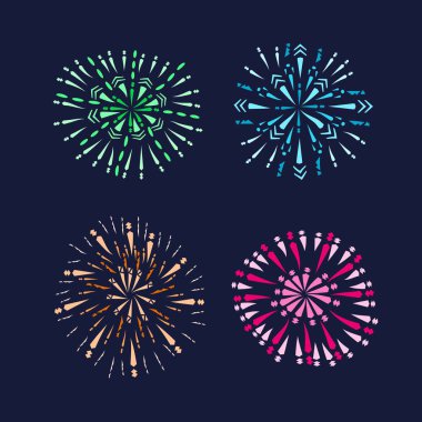 Monokrom Havai fişek Gösterimi 