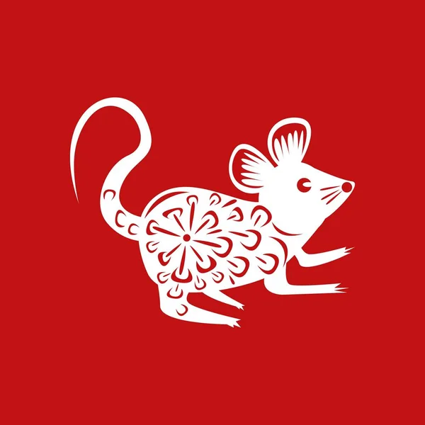 Año Del Ratón Feliz Año Nuevo Chino — Archivo Imágenes Vectoriales