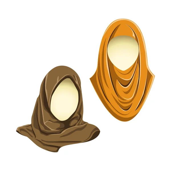 Hijab Deve Cobrir Todo Corpo Exceto Rosto Duas Palmas Não — Vetor de Stock