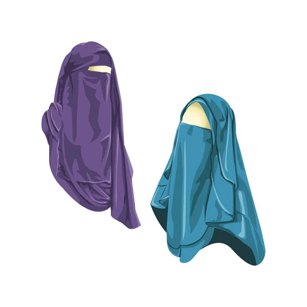 Hijab Deve Cobrir Todo Corpo Exceto Rosto Duas Palmas Não — Vetor de Stock