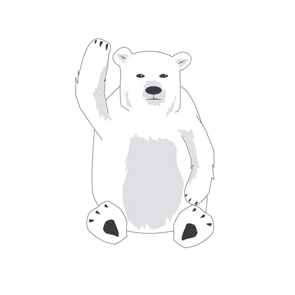 Illustration Polar Bear Vector International Polar Bear Day — 스톡 벡터