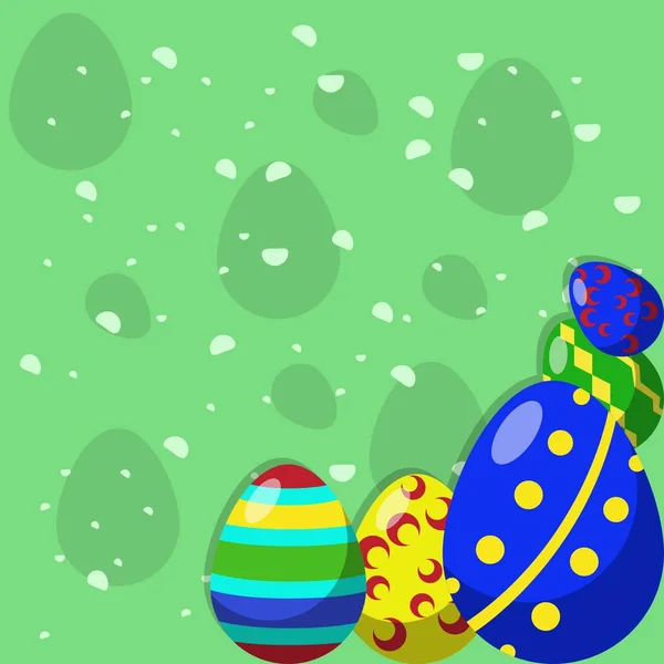 Veselé Velikonoce Pozadí Pro Sociální Média Blahopřání Nebo Cokoliv Chcete — Stockový vektor