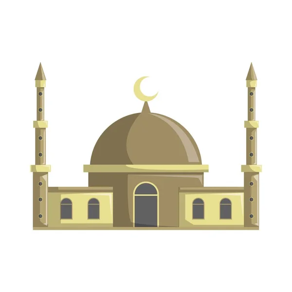 Иллюстрация Здания Мечети Куполом — стоковый вектор