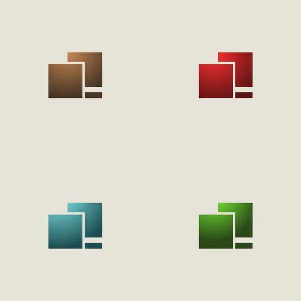 Ορθογώνιο Λογότυπο Διαβαθμίσεις Χρώματος — Διανυσματικό Αρχείο