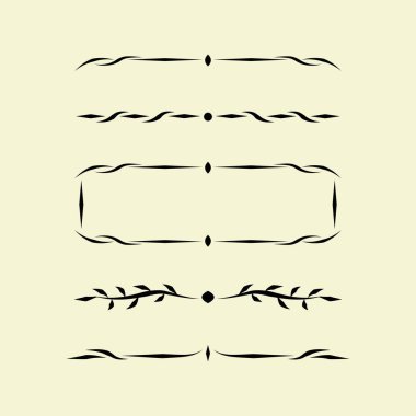 Çizgileri olan Vintage Design Elements, Çizgileri olan Vintage Design Elements