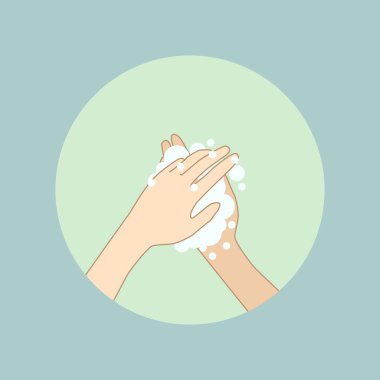 Sabunla Elleri Yıkama, Sabunla Elleri Yıkama İllüstrasyonu