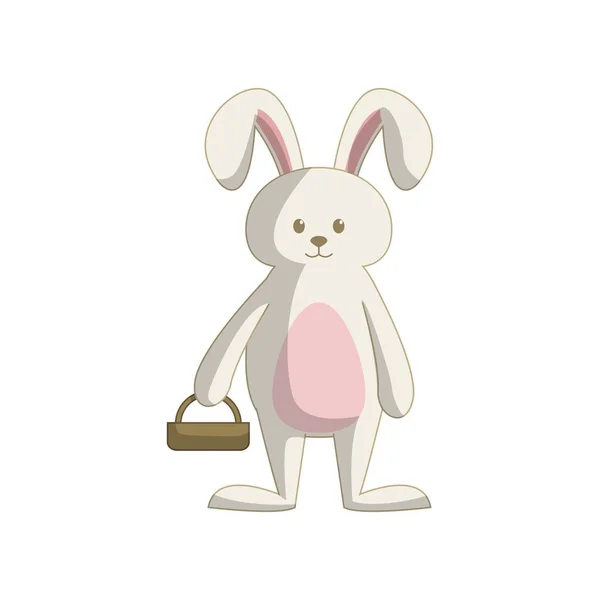 Illustration Lapin Blanc Mignon Illustration Lapin Blanc Mignon — Image vectorielle