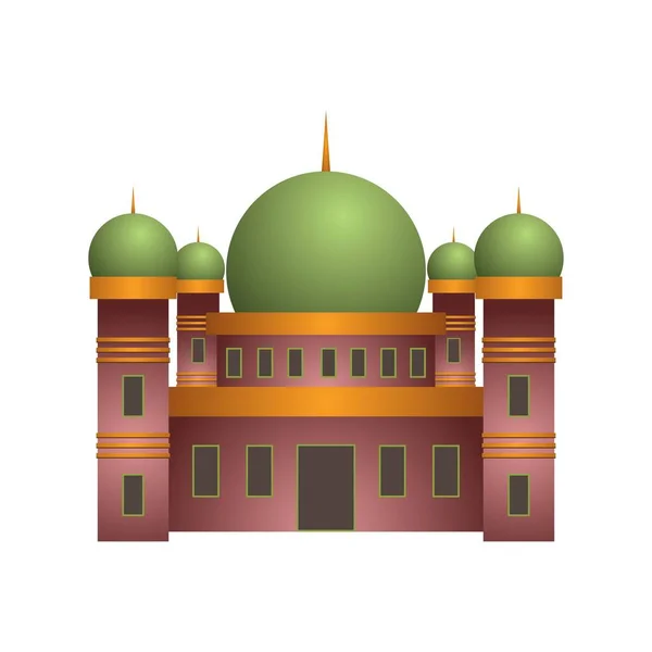 Ilustrasi Bangunan Masjid Dengan Kubah Ilustrasi Bangunan Masjid Dengan Kubah - Stok Vektor