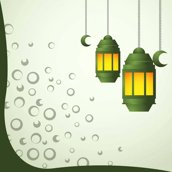 Turuncu Işıklı Ramazan Fenerleri Turuncu Işıklı Ramazan Fenerleri — Stok Vektör