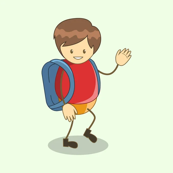 Εικονογράφηση Πίσω Στο Σχολείο Μια Τσάντα Εικονογράφηση Πίσω Στο Σχολείο — Διανυσματικό Αρχείο