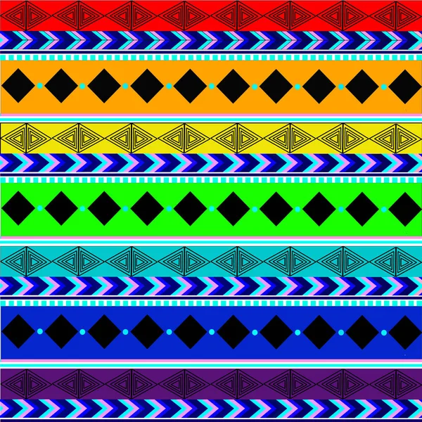 Modèle de rayures vectorielles colorées. texture sans couture tribale . — Image vectorielle
