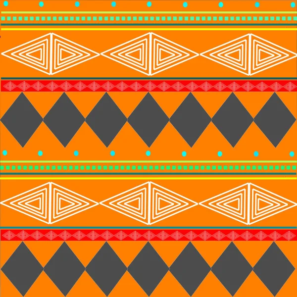 Vector patrón de rayas de colores. textura inconsútil tribal . — Vector de stock