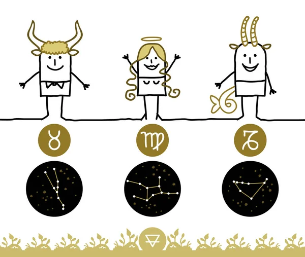 Astroloji - burç - Earth işaretleri — Stok fotoğraf