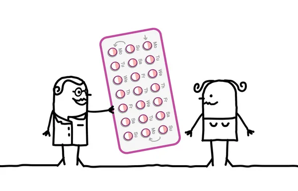 Médecin et patient sous contraceptif — Photo