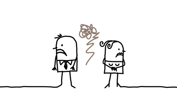 만화 커플-이혼 — 스톡 사진