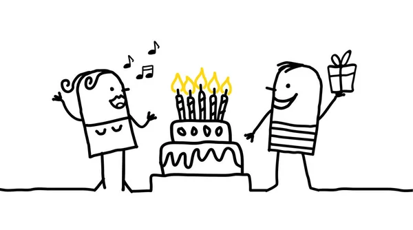 cartoon characters - happy birthday